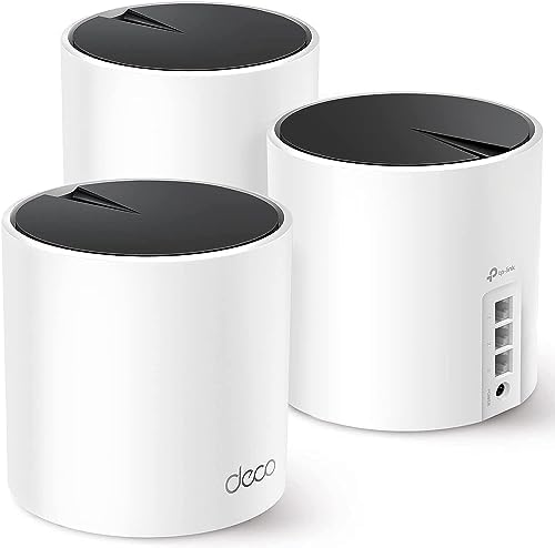 AX3000 Wi-Fi 6 Mesh System – Covers Up to 6,500 Sq. Ft., Replaces Router and Extender, 3 Gigabit Ports Per Unit, Supports Ethernet Backhaul (3-Pack)