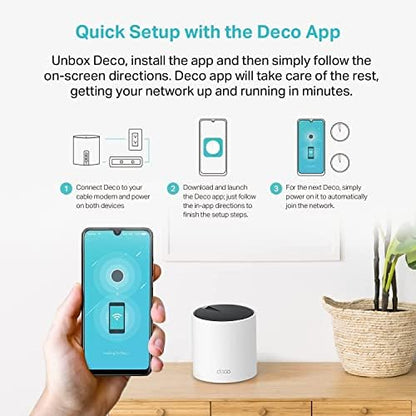 AX3000 Wi-Fi 6 Mesh System – Covers Up to 6,500 Sq. Ft., Replaces Router and Extender, 3 Gigabit Ports Per Unit, Supports Ethernet Backhaul (3-Pack)