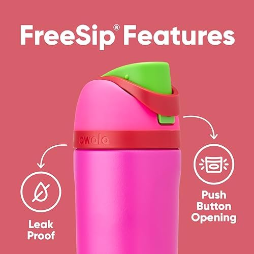 Kids Insulated Water Bottle with Straw – 16 oz, Stainless Steel, BPA-Free, for School, Sports, Travel