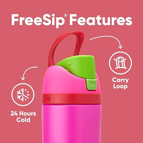 Kids Insulated Water Bottle with Straw – 16 oz, Stainless Steel, BPA-Free, for School, Sports, Travel