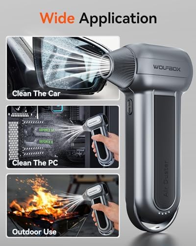 Cordless Electric Air Duster, 150000RPM, 3-Speed Rechargeable Blower