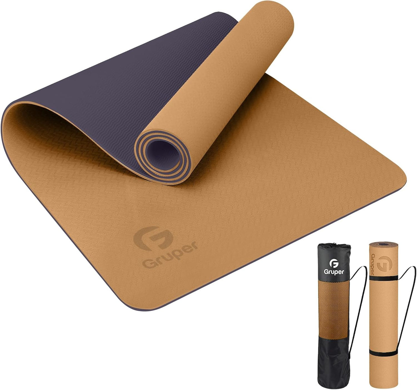 Non-Slip Fitness Yoga Mat: Eco-Friendly Design with Carrying Strap
