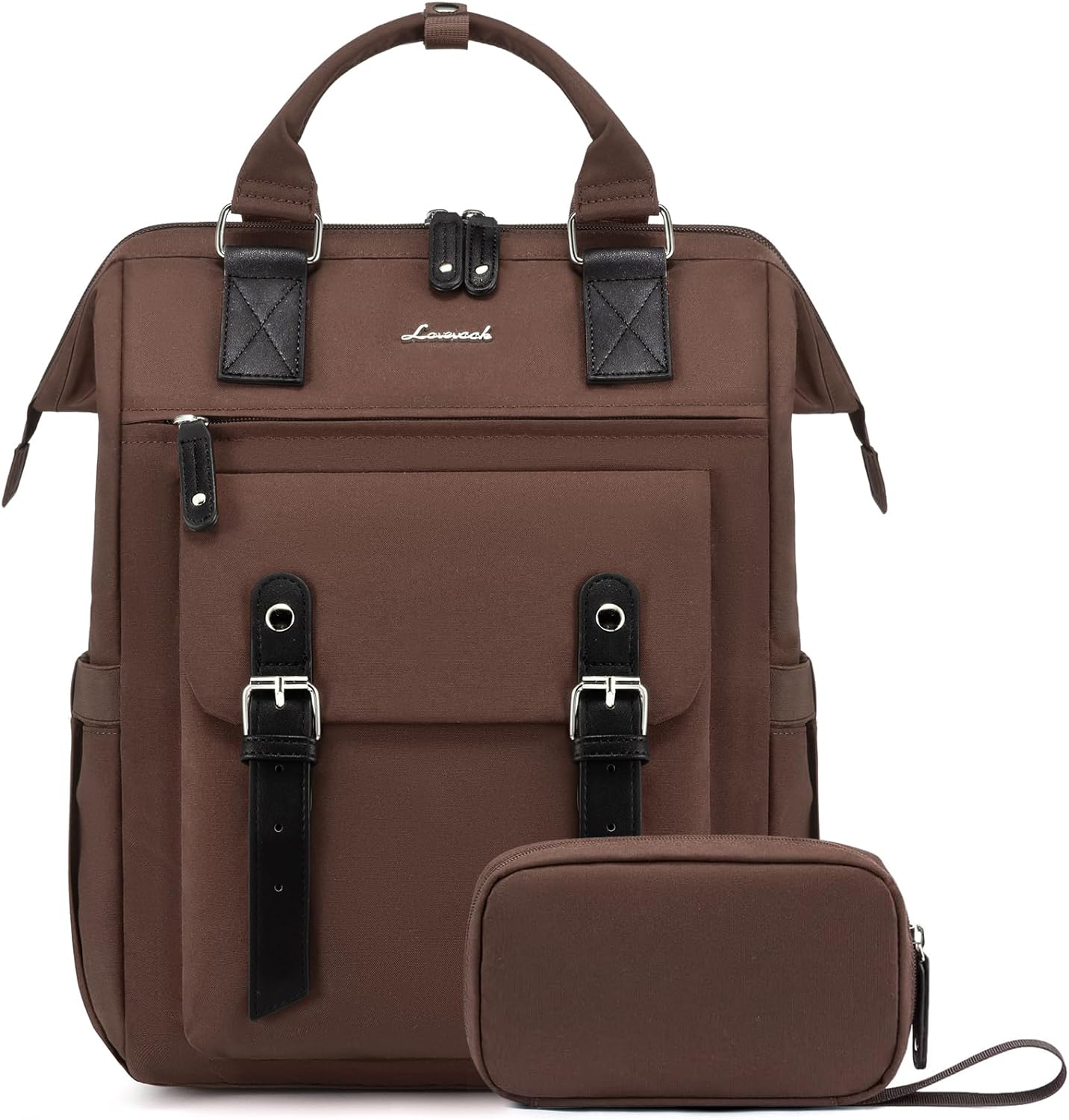 15.6 Inch Backpack for Women, School Work Travel Backpack with Purse