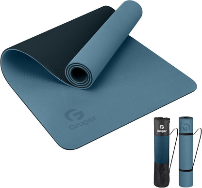Non-Slip Fitness Yoga Mat: Eco-Friendly Design with Carrying Strap