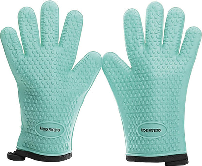 Silicone Smoker Oven Gloves - Extreme Heat Resistant Waterproof Oven Mitts