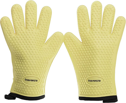 Silicone Smoker Oven Gloves - Extreme Heat Resistant Waterproof Oven Mitts