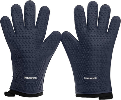 Silicone Smoker Oven Gloves - Extreme Heat Resistant Waterproof Oven Mitts