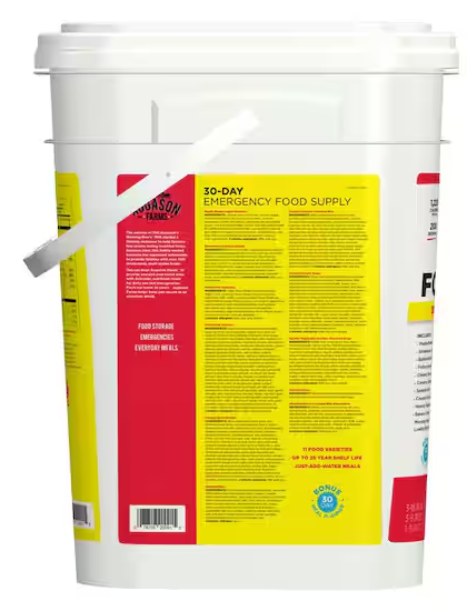 30-Day Emergency Food Supply Nutritionally Balanced (5-Gallon)