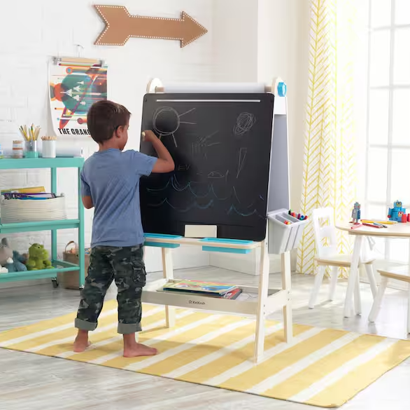 Create N Play Double-Sided Easel with Chalkboard and Whiteboard