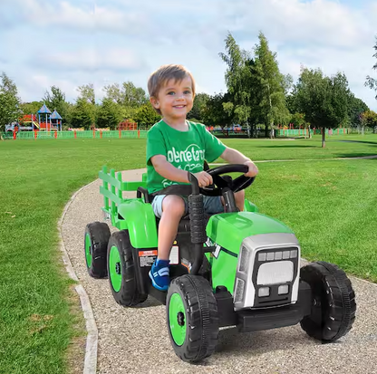 12-Volt Electric Ride-On Tractor with Parental and Child Remote Control