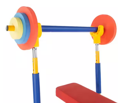 Beginner's Toy Weight Bench Workout Equipment Set