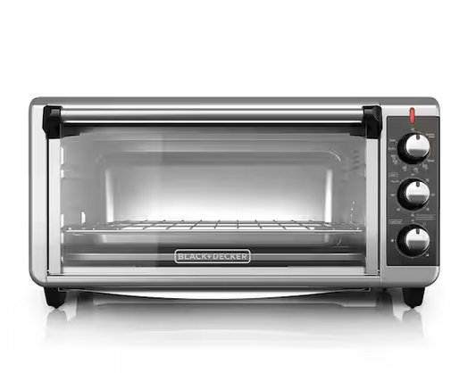 1500W 8-Slice Stainless Steel Toaster Oven with Broiler Feature