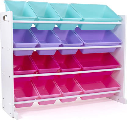 Large Toy Storage Organizer with 16 Removable Bins