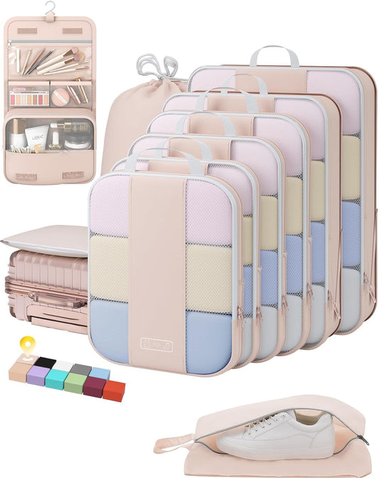 10 Compression Packing Cubes for Women Travelers: Essential Luggage Storage and Space Savers