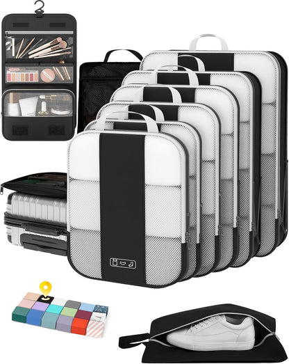 10 Compression Packing Cubes for Women Travelers: Essential Luggage Storage and Space Savers
