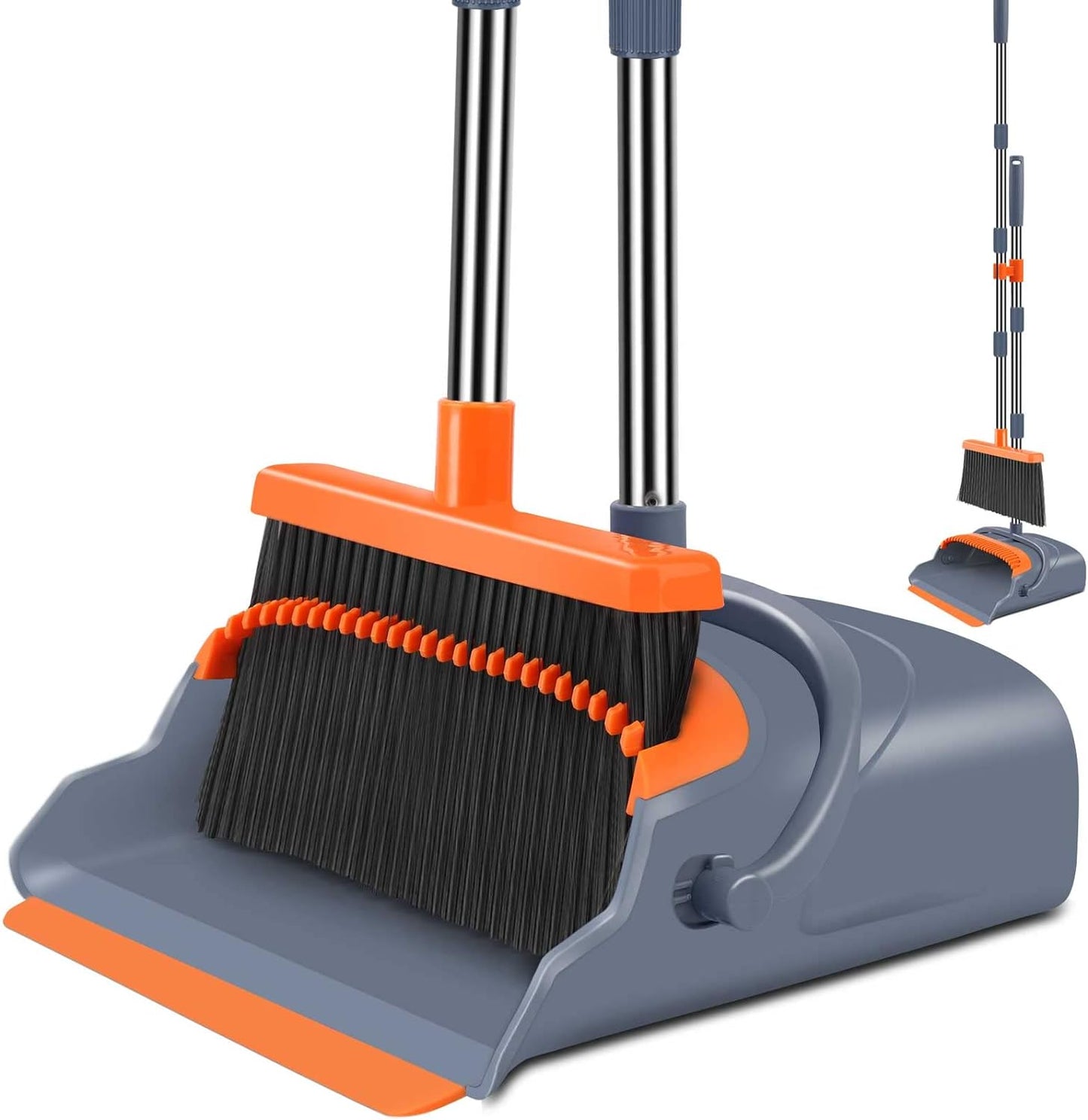 Broom and Dustpan Set for Home, Office, Indoor&Outdoor Sweeping