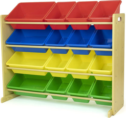Large Toy Storage Organizer with 16 Removable Bins